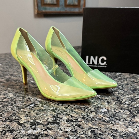 INC International Concepts Shoes - INC International Concepts Women's Lime Green Heels NIB 9